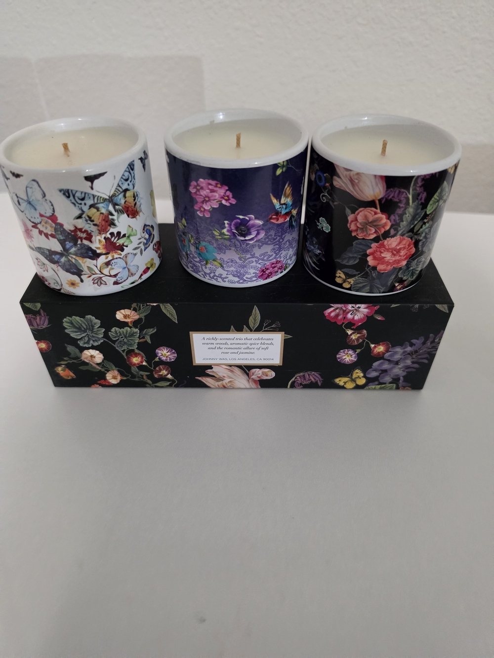 Johnny Was Floral Decorative Scented Candle Set - Multicolor